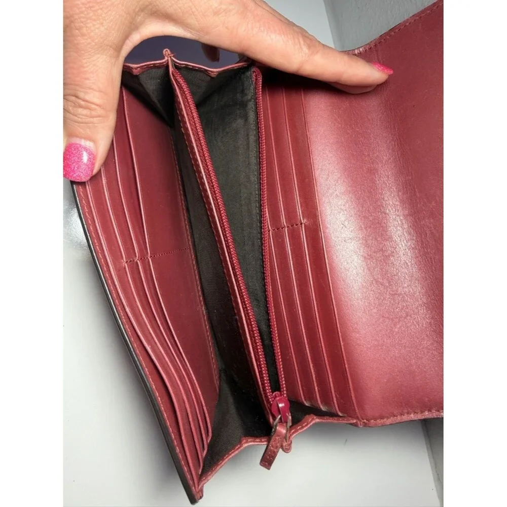 Gucci Metallic Rose Red Guccissima Continental Wallet - Picture 11 of 16